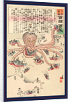 Tako no asirai, Octopus treading by Kobayashi Kiyochika