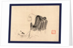 Tsuri Gitsune, Drawing Shows a Fox Disguised As a Nun Standing Before a Trap. by Anonymous