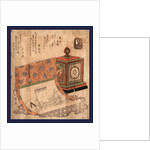 Tokei to Takarabune No Kakejiku, Painting of a Ship of Treasures and a Western Clock by Anonymous