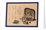 Kiku No Tsuitate No Mae No Shuen, Drinking Party Before a Single Standing Screen (Tsuitate) with Chrysanthemums by Anonymous