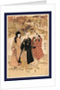San Yakusha Kaian-Ji No Momijigari, Three Actors Gathering Maple Leaves at Kaian Temple by Anonymous