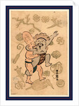Daikoku to Fukurokuju No Sumo, Sumo Match Between Daikoku and Fukurokuju. 1831 by Anonymous