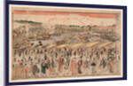 Toto Ryogokubashi Yusuzumi No Zu, Evening Rain at Rogoku Bridge in the Capital by Anonymous
