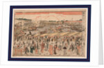 Toto Ryogokubashi Yusuzumi No Zu, Evening Rain at Rogoku Bridge in the Capital by Anonymous