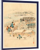Drawing Shows a Few Men Confronting by the 47 Ronin on the Ryogoku Bridge Over the Sumida River During the Night on Their Return after Attacking Kira Yoshinaka's Home and Beheading Him by Anonymous