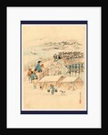 Drawing Shows a Few Men Confronting by the 47 Ronin on the Ryogoku Bridge Over the Sumida River During the Night on Their Return after Attacking Kira Yoshinaka's Home and Beheading Him by Anonymous