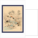 Scene During the Attack on Kira Yoshinaka's Home by the 47 Ronin with the Samurai Chasing Kira's Guards and Searching the Grounds. by Anonymous