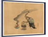 Man Engaged in Metalwork Appears to Be Melting Statues to Reuse the Metal with a Kitten Next to His Left Leg by Anonymous