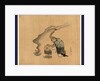 Man Engaged in Metalwork Appears to Be Melting Statues to Reuse the Metal with a Kitten Next to His Left Leg by Anonymous