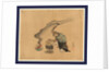 Man Engaged in Metalwork Appears to Be Melting Statues to Reuse the Metal with a Kitten Next to His Left Leg by Anonymous