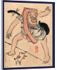 Caricature of Musician or Actor Dancing with a Cat at His Feet by Anonymous