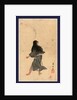 Warrior or Actor with Long Hair and Bracelets Around Wrist and Ankles Full-Length Seen from behind, Holding a Sword by Anonymous