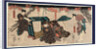 the Courtesan Katsuragi Outside a Sedan Chair Between Two Rival Lovers and Samurai, One is Her Husband Nagoya Sanza and the Other is Fuwa Banzaemon by Anonymous