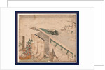 Ume Ni Uguisu O Nagameru Kanjo, Court Lady Watching a Bush Warbler by Anonymous