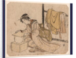 Mari O Dasu Musume, Young Lady Removing a Kemari (Ball) from Its Box by Anonymous