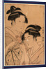Head-and-Shoulders Portraits of Two Beautiful Women, Osen Waitress at the Kagiya Teahouse, and Ohisa from the Takashima Teahouse by Anonymous