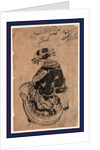 View from behind of a Courtesan Seated Beneath a Branch of Cherry Blossoms by Anonymous