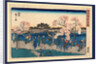 Sightseers Walking Along Pathway Viewing Cherry Blossoms on the Bank of the Sumida River by Anonymous