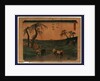 Travelers, Some with Horses, and Vendor Stands at the Chiryu Station on the Tokaido Road by Anonymous