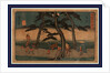 Travelers with Paper Lanterns, Walking at Night Through a Small Grove of Pine Trees Near the Akasaka Station on the Tokaido Road by Anonymous