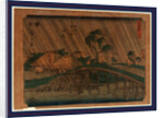 Travelers Crossing a Bridge During a Heavy Rain Storm at the Ejiri Station on the Tokaido Road by Anonymous
