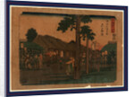 Travelers on Village Street with Many Buildings 1797-1858, Artis by Anonymous