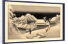Travelers Walking in the Snow at Night at the Kanbara Station on the Tokaido Road by Anonymous