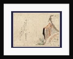 Woman Holding a Large Snow-Covered Umbrella. by Anonymous