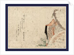 Woman Holding a Large Snow-Covered Umbrella. by Anonymous
