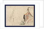 Woman Holding a Large Snow-Covered Umbrella. by Anonymous