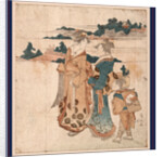 Two Women and a Young Male Attendant by Anonymous