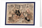 Seven Women Portraying the Seven Sages of the Bamboo Grove, Sitting Together with Musical Instruments (Shamisen, Koto, and Recorder), Tobacco Pipes, and a Scroll by Anonymous