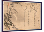Plum Blossoms on Tree Branches with the Moon in the Background by Anonymous