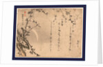 Plum Blossoms on Tree Branches with the Moon in the Background by Anonymous