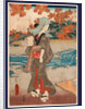 Momiji to onna, A woman beneath maple leaves by Utagawa Toyokuni