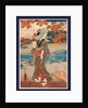 Momiji to onna, A woman beneath maple leaves by Utagawa Toyokuni
