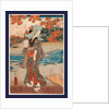 Momiji to onna, A woman beneath maple leaves by Utagawa Toyokuni