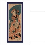 Young Woman Carrying a Parasol Over Her Left Shoulder and a Calendar in Her Right Hand. by Anonymous