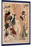 Domestic Scene with a Woman Carrying a Young Child on Her Back by Anonymous