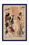 Domestic Scene with a Woman Carrying a Young Child on Her Back by Anonymous