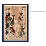 Domestic Scene with a Woman Carrying a Young Child on Her Back by Anonymous