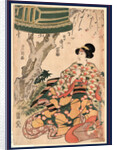 the Actor Ichikawa Dannosuke As Tsunajo Sitting Beneath a Tree, Facing Left by Anonymous