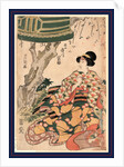 the Actor Ichikawa Dannosuke As Tsunajo Sitting Beneath a Tree, Facing Left by Anonymous
