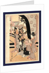 Two Women Standing, Holding Small Boxes for a Lottery Game by Anonymous