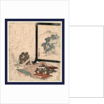 Heike monogatari to biwa to tsuitate, Tale of the heike and a lute next to a standing screen by Ikeda Eisen