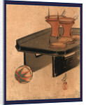 Oil Lamps on a Tray and a Ball by Anonymous