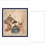 the Warrior Hojo, Yasutoki Sitting on a Raised Platform with Three Warriors Seated Before Him by Anonymous