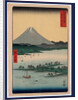 Suruga miho no matsubara, Pine beach at Miho in Suruga by Ando Hiroshige