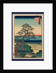 Travelers at Rest Stop on Bluff with Large Pine Tree Near the Harbor at Edo by Anonymous