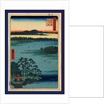 Bird's-Eye View of Inokashira Pond with Bridge Leading to Small Island and the Benten Shrine by Anonymous